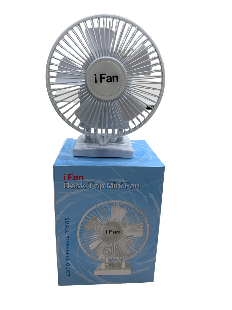 iFan Desktop Black Mini Fan White